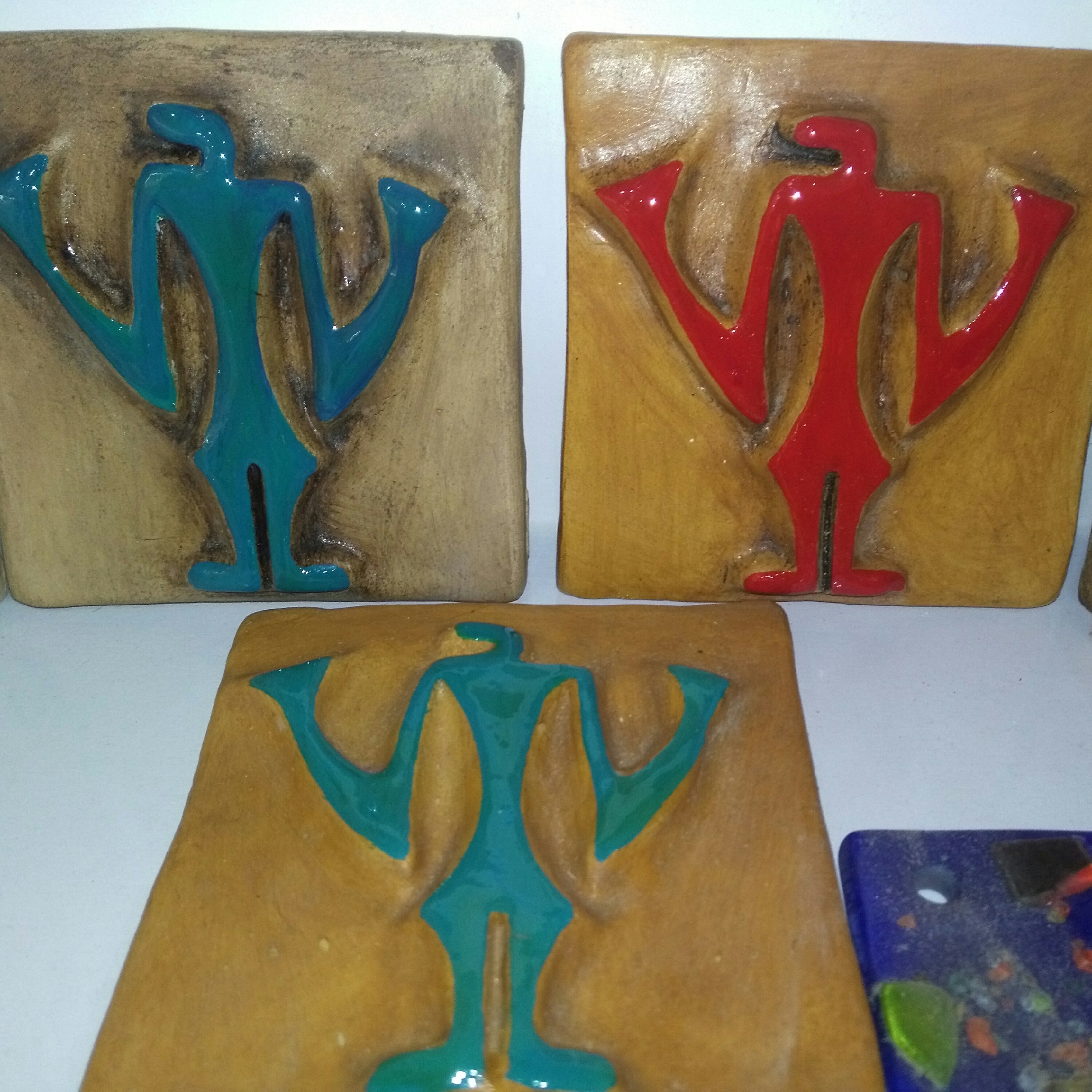 3عدد آدمک سفال طرح باستانی