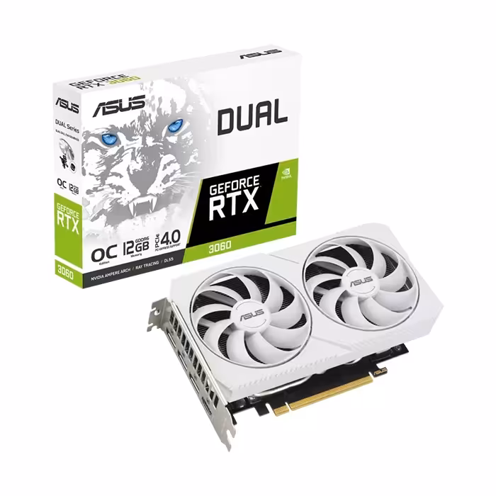 کارت گرافیک ایسوس DUAL GeForce RTX 3060 White OC Edition 12GB