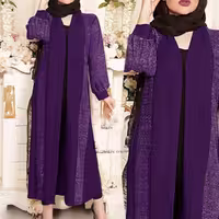 مانتو عبایی لمه ارغوان 