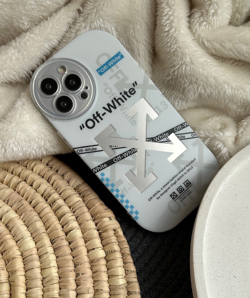 قاب آیفون Off-White لنز رینگی سفید