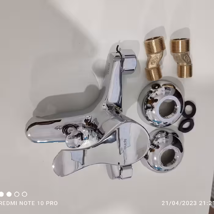 شیر اهرمی دوش حمام رنگ کروم