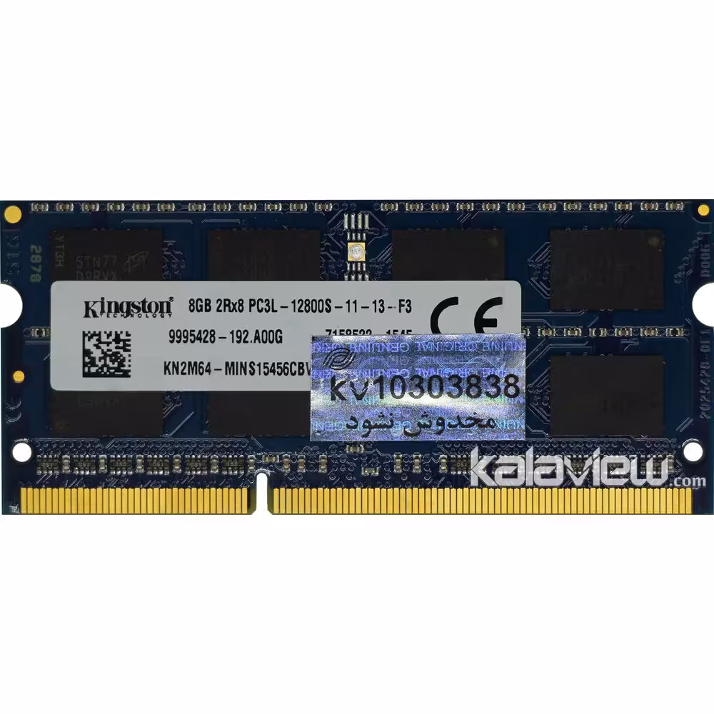رم لپ تاپ کینگستون 8GB مدل DDR3L باس 1600MHZ-12800 چین KN2M64-MIN تایمینگ CL11