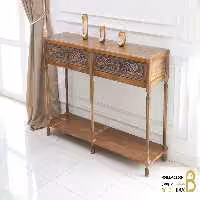 کنسول چوبی منبتی کلاسیک جدید مدل افرا