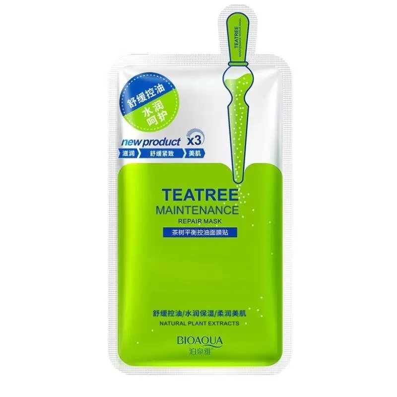 ماسک ورقه ای درخت چای و کاج بیوآکوا BIOAQUA 