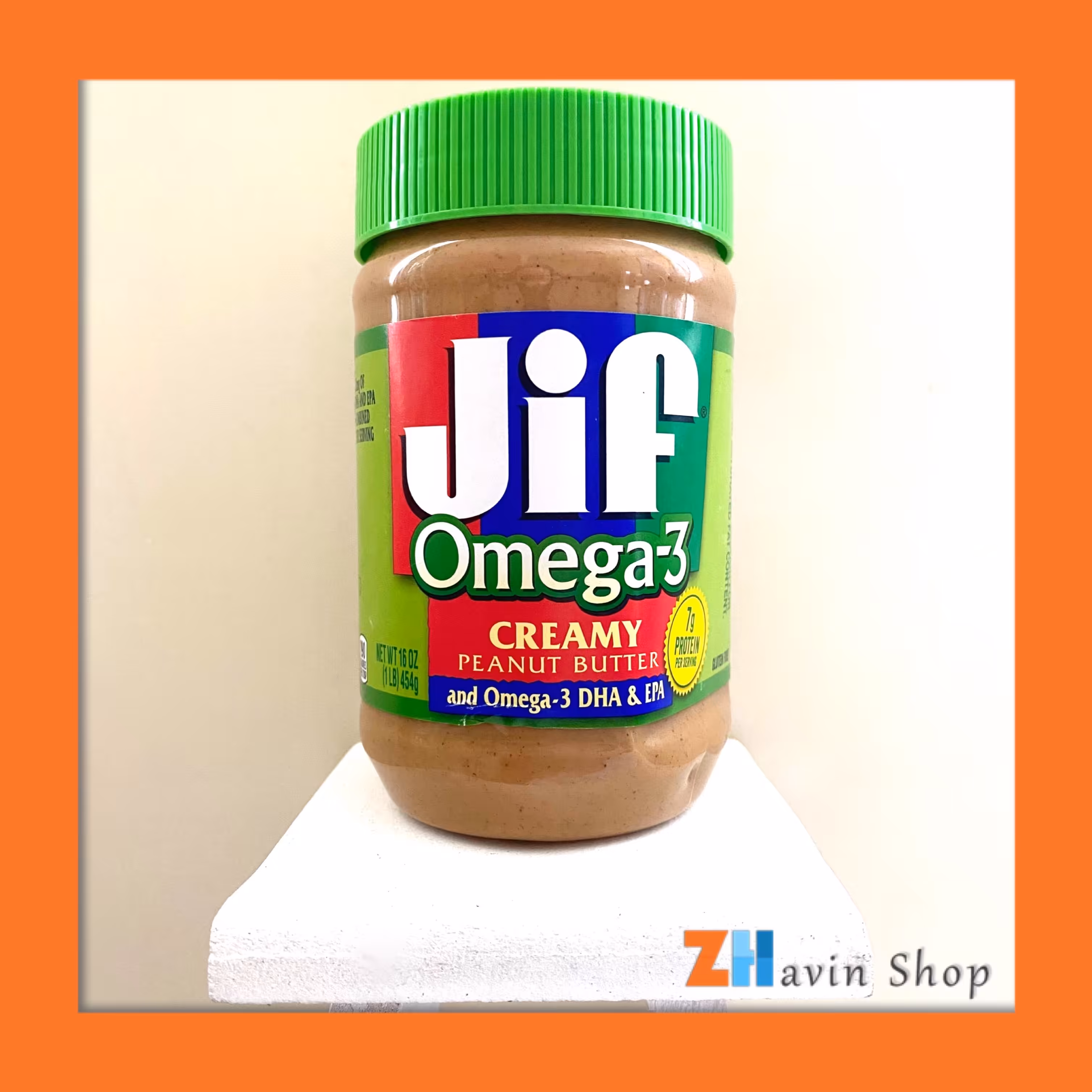 کره بادام زمینی رژیمی امگا-3 جیف آمریکایی 454 گرم