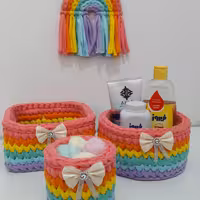 سبد تریکو سه عددی و دیوارکوب تریکو سیسمونی کد 2