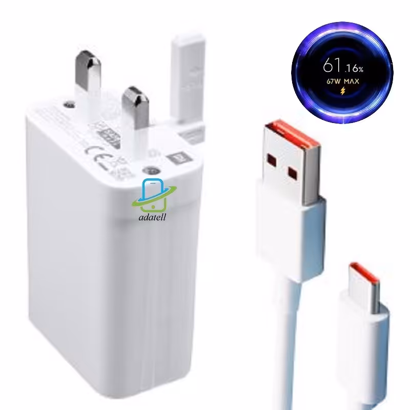 شارژر اورجینال سرکارتنی 67 وات توربو شارژ پد 6 پرو  Pad 6 Pro شیائومی همراه کابل با 1 سال گارانتی