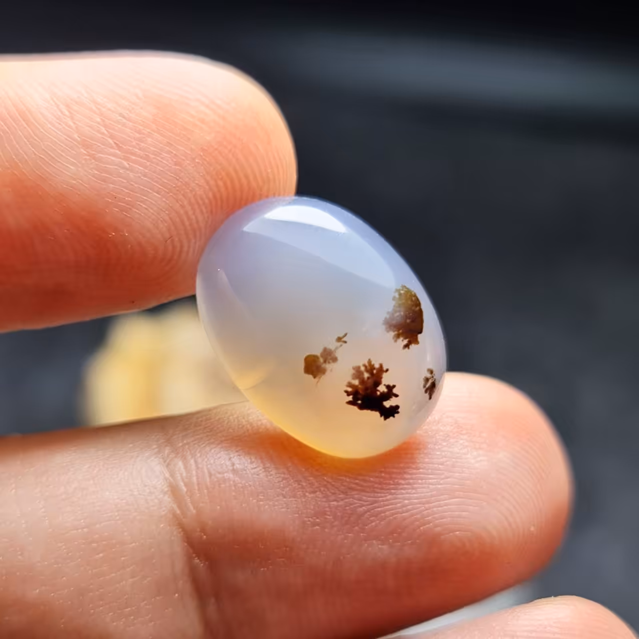 نگین فوق العاده زیبای سنگ صد درصد طبیعی عقیق شجر معدنی اصل قائن 
کد  27983