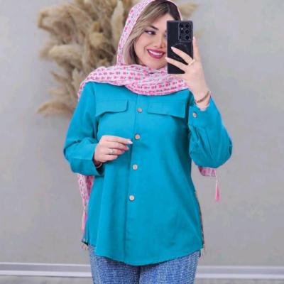 شومیز مانتویی داکرون بغل زیپ