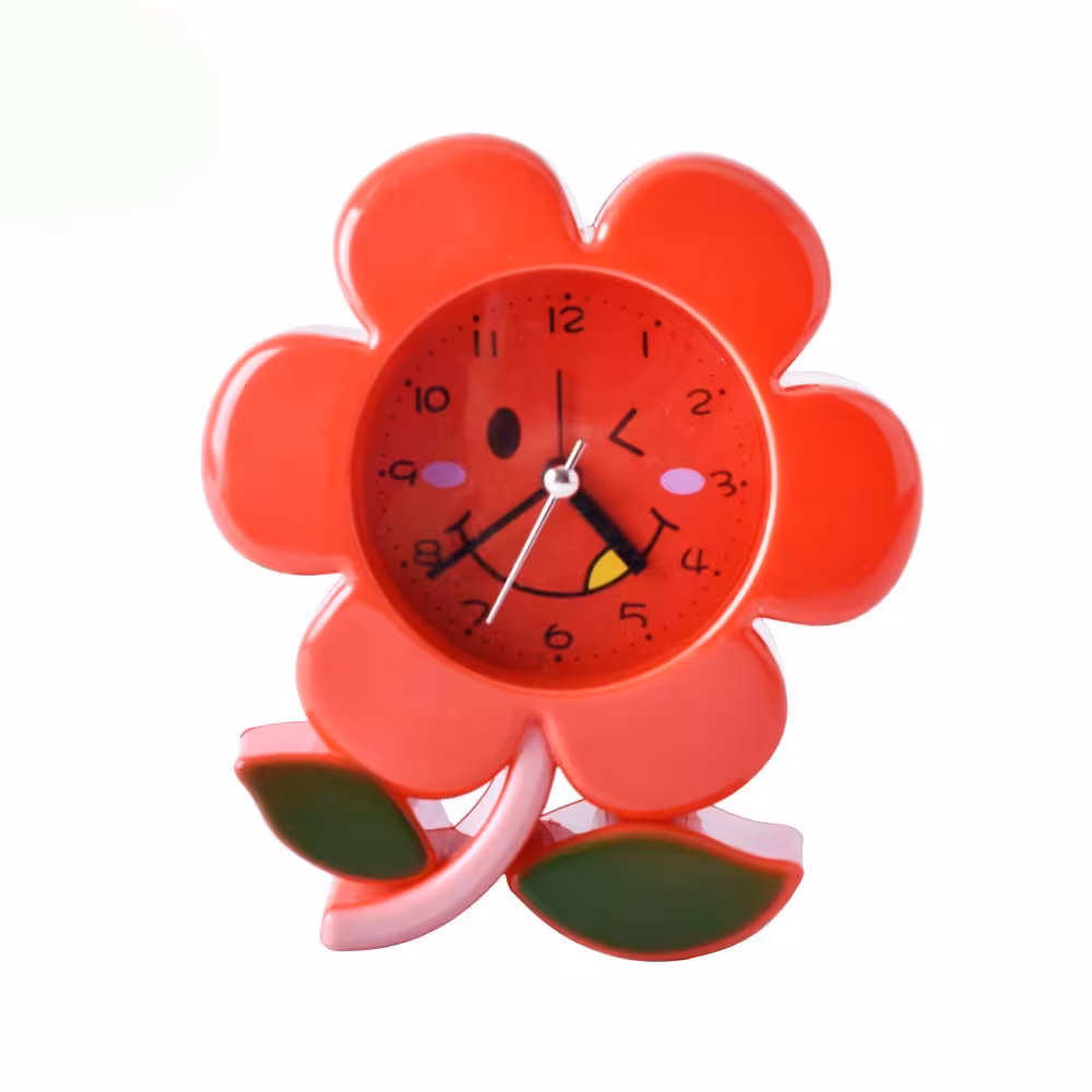 ساعت زنگدار رومیزی طرح گل