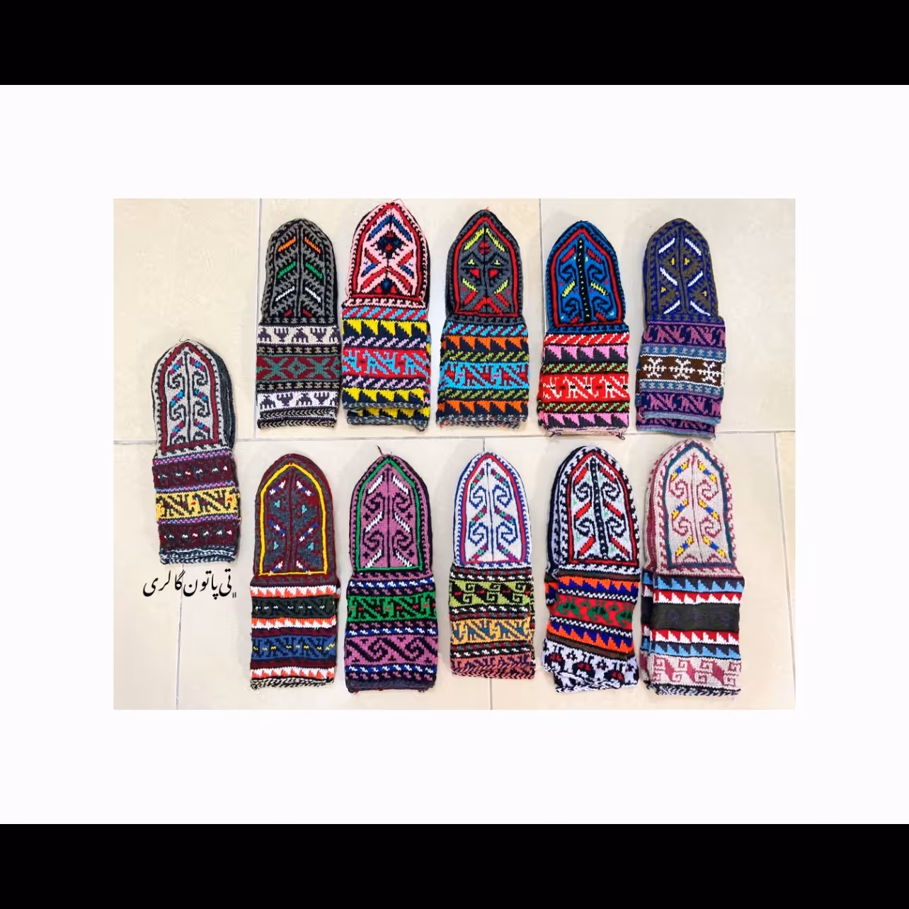 جوراب دستبافت سنتی درطرح های مختلف مناسب خانم ها و اقایان