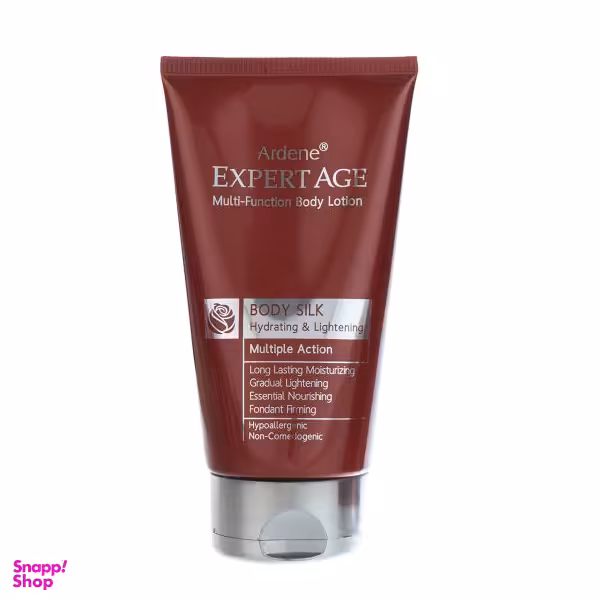 لوسیون مرطوب کننده وروشن کننده بدن آردن (Ardene) سری Expert Age مدل Body Silk حجم 150 میلی لیتر