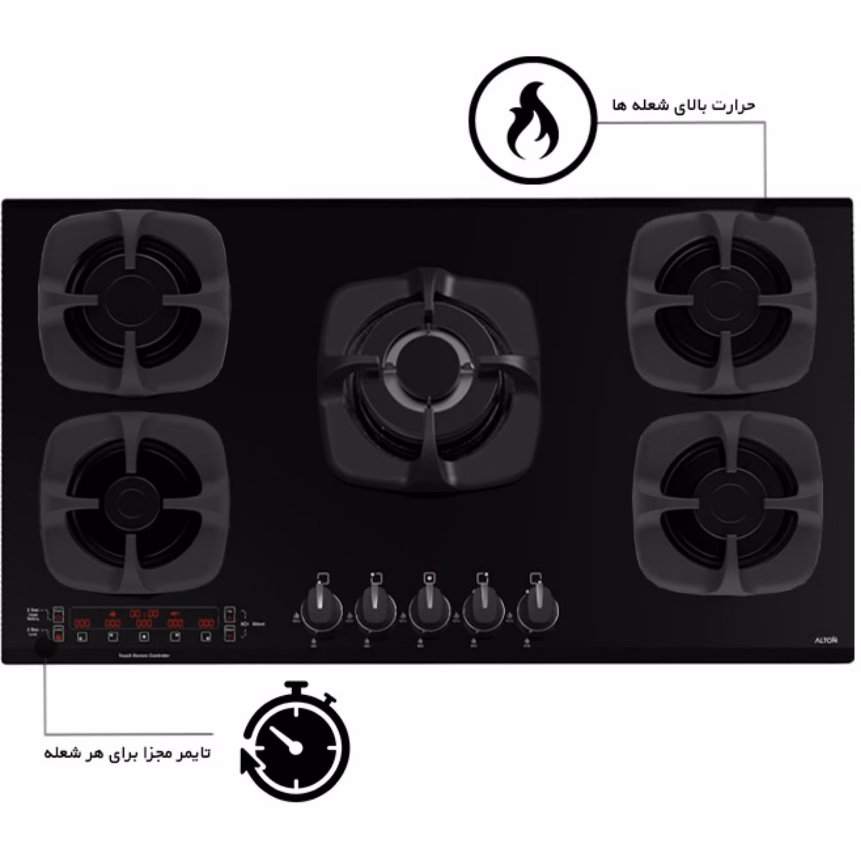 گاز صفحه ای آلتون G516 D  ( پس کرایه )  هزینه ارسال به عهده مشتری