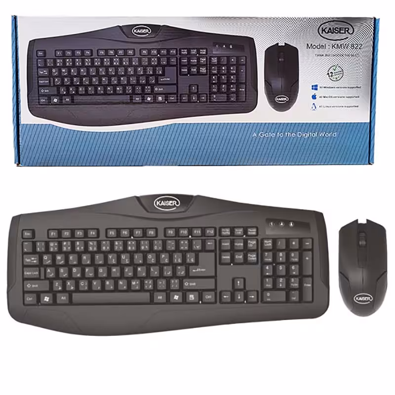 کیبورد و ماوس بی سیم کایزر KAISER KMW822