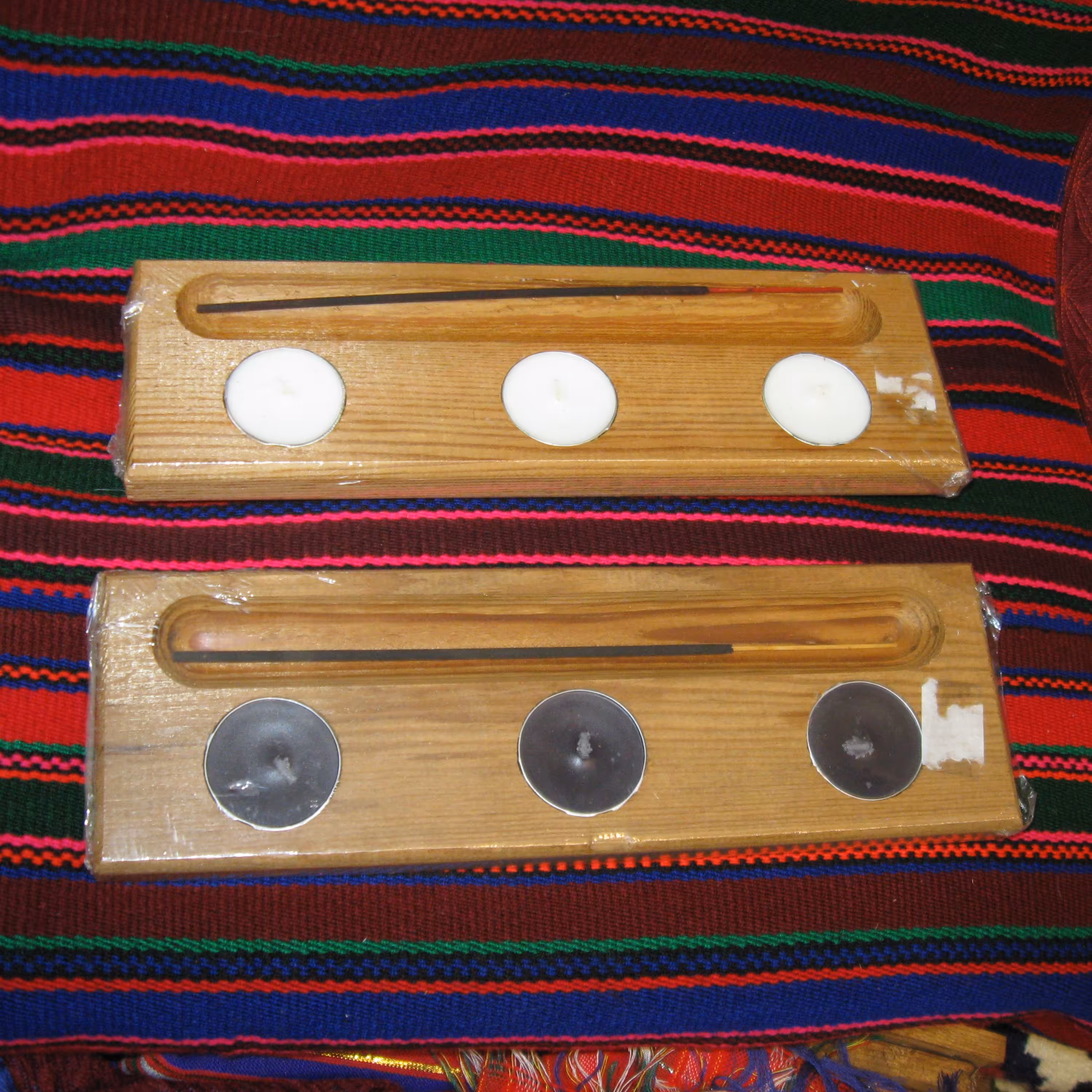 جاعودی چوبی با سه عدد جای شمع وارمر 