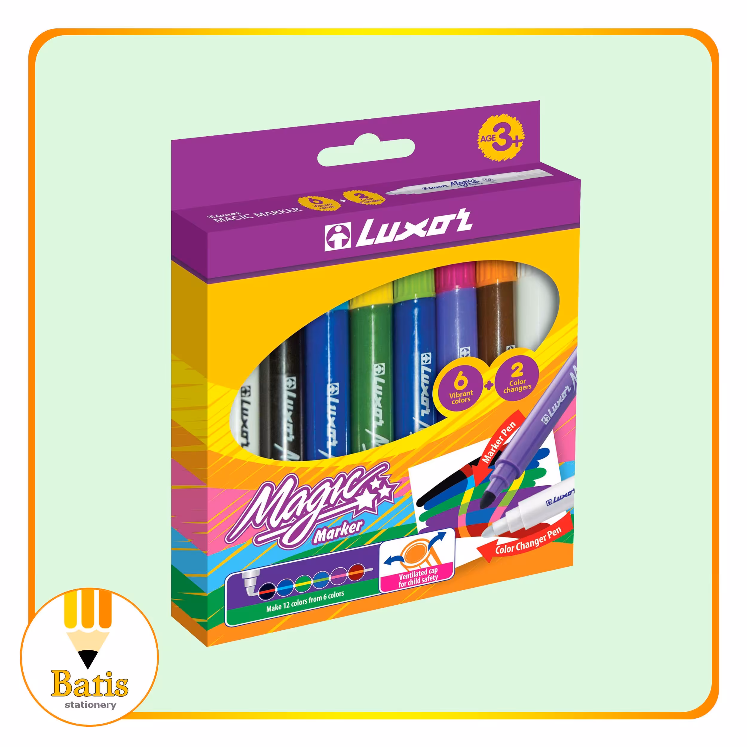 ماژیک جادویی رنک آمیزی 8 عددی لاکسر 