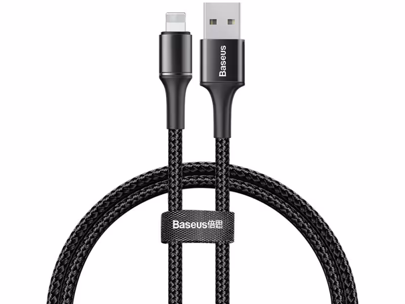 کابل شارژ و انتقال داده لایتنینگ بیسوس Baseus Halo Lightning Cable 3M