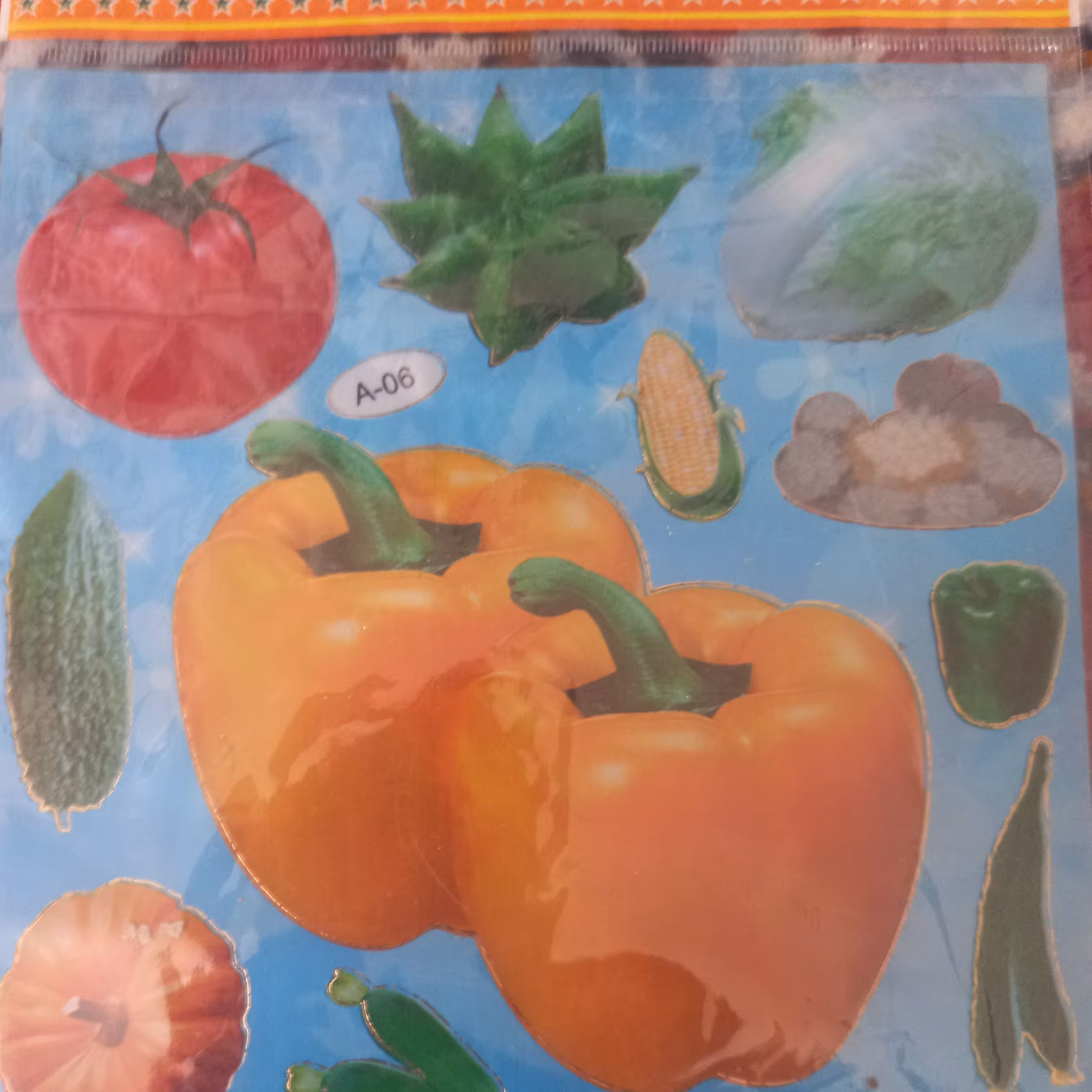 استیکر طرح  سبزیجات 