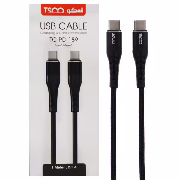 کابل شارژ دو سر Type-C تسکو TSCO TC PD 189