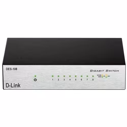 سوییچ 8 پورت دسکتاپی دی-لینک مدل DES-108