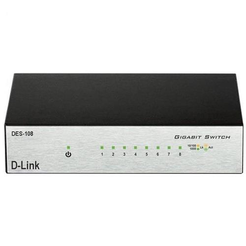 سوییچ 8 پورت دسکتاپی دی-لینک مدل DES-108