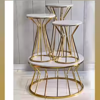 میز جلومبلی و 3 عدد عسلی مدل شیپوری استیل آبکاری فورتیک ( ارسال با باربری پس کرایه)