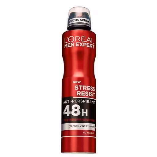 اسپری ضد تعریق مردانه لورآل سری Men Expert مدل Stress Resist حجم 250 میلی لیتر