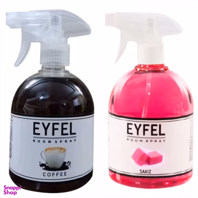 اسپری خوشبوکننده هوا ایفل مدل کافی و آدامس حجم 500 میلی لیتر مجموعه 2 عددی