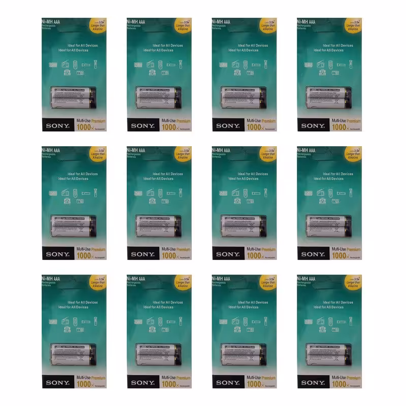 باتری نیم قلمی قابل شارژ سونی مدل NH-AAA-B2KN بسته 24 عددی