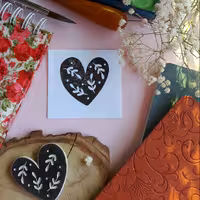 مهر قلب با طرح برگ