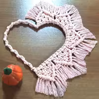 مکرومه بافی طرح قلب 