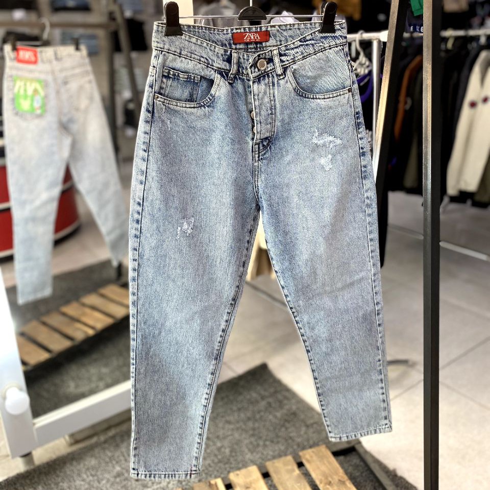 شلوار مام استایل مردانه جین ضخیم اورجینال (ارسال رایگان) تنخور شیک