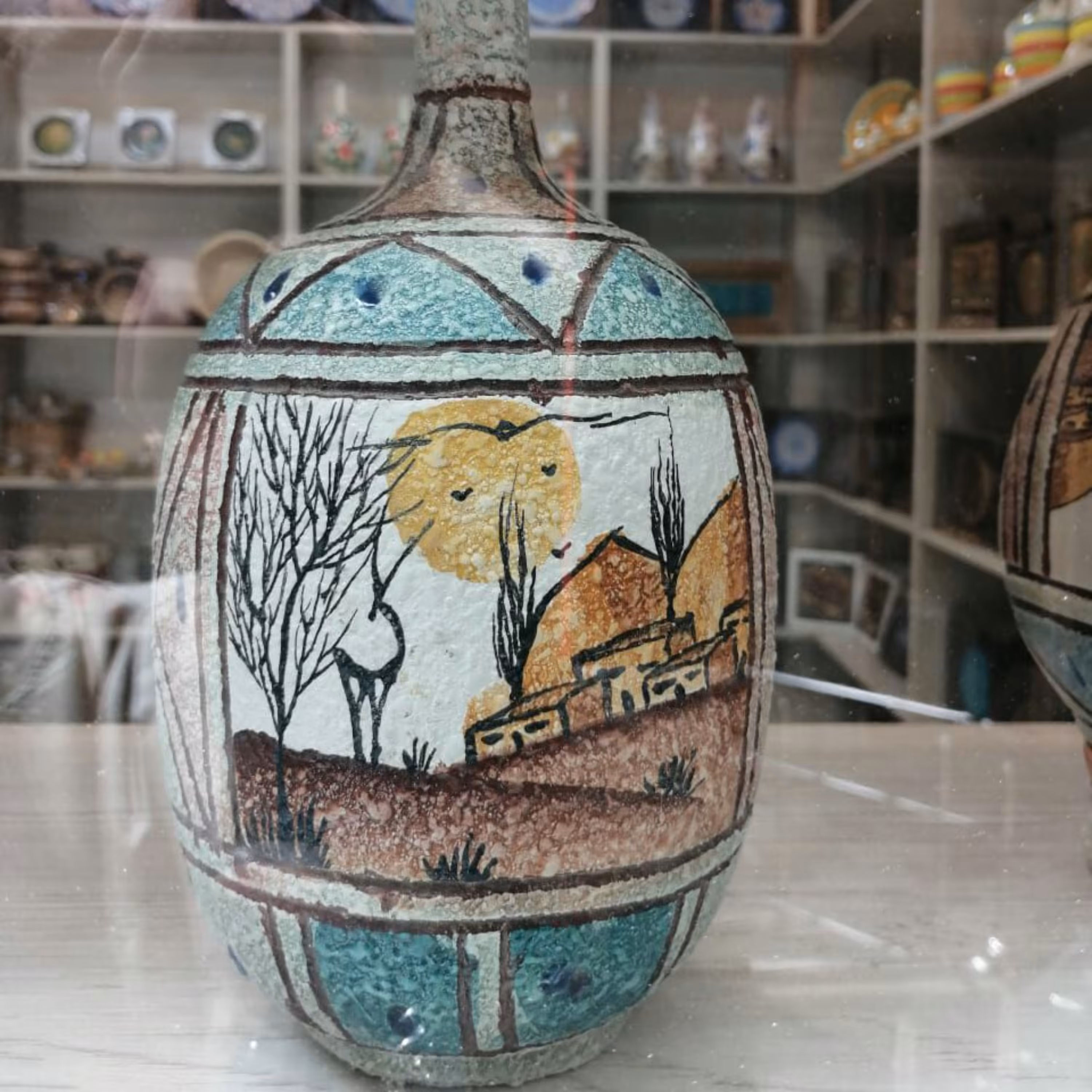 گلدان سفالی طرح زیر خاکی