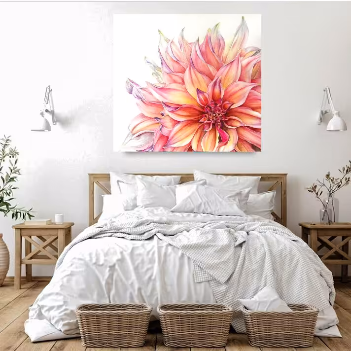 تابلو نقاشی گل طبیعی