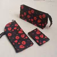 ست کیف لقمه و کیف دستمال و جامدادی شقایق