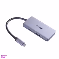 هاب 5 پورت USB-C آی واک (Iwalk) مدل ADH005 رنگ نقره ای