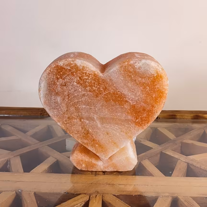آباژور سنگ نمک مدل قلب