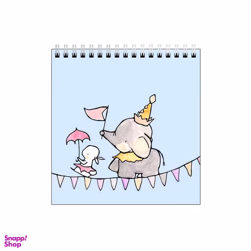 دفتر طراحی ۶۰ برگ طرح فیل و خرگوش کد 0853938