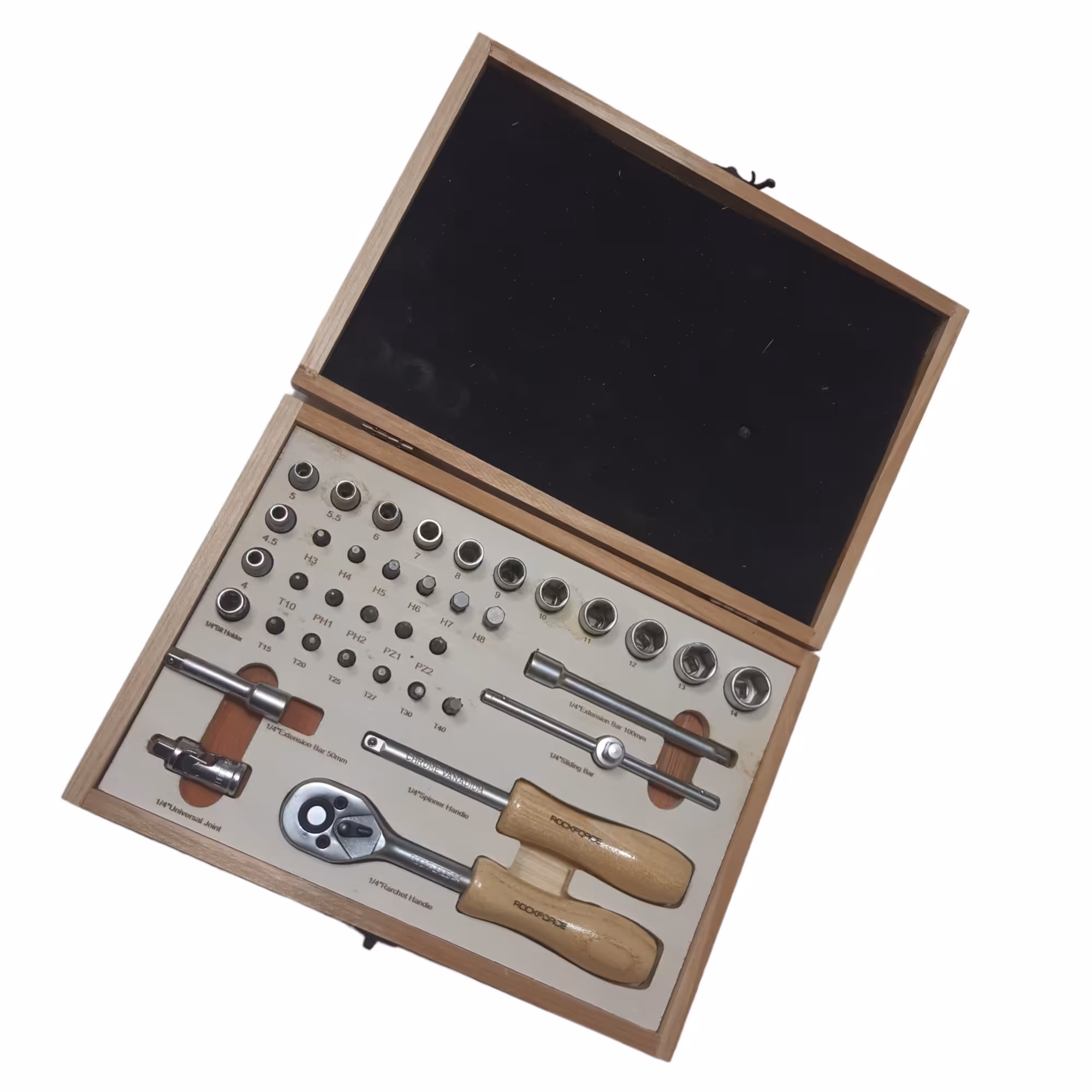 جعبه بکس یک چهارم  چوبی 38پارچه  Rockforce تایوان