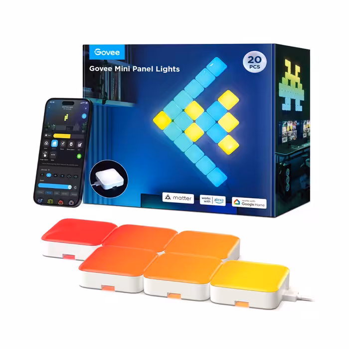 خرید پنل هوشمند 20 تایی Govee Mini Panel Lights H6069 با بهترین قیمت