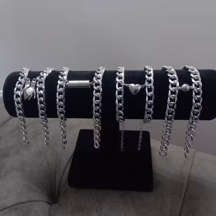 ست دستبند ست مگنتی کارتیر آلومینیومی آهنربایی ولنتاین