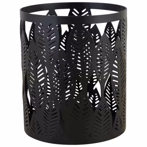 جا شمعی مدل MARGOT طرح ELM کد CH-6802 رنگ BLACK و GRAY