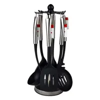 ست کفگیروملاقه یونیک استیل مشکی un-1155