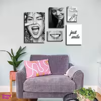 تابلو شاسی بکلیت طرح لبخند و دندانپزشکی مدل SH-1580 مجموعه 5 عددی