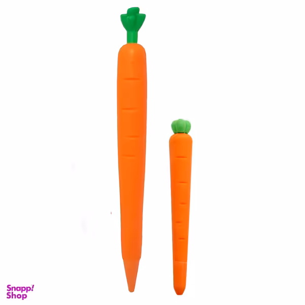 مداد نوکی 0.5 میلی متری مدل هویج به همراه نوک مجموعه 2 عددی