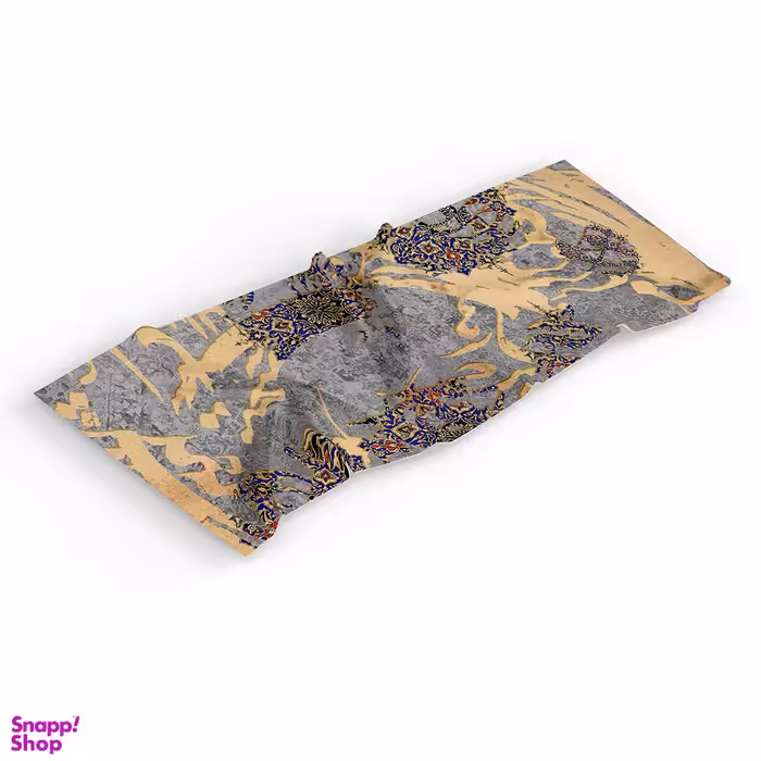 شال زنانه چارگوش طرح شعر رسم بدعهدیِ ایام چو دید ابر بهار کد 1166