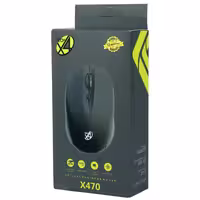 ماوس بی سیم X4TECH مدل X470 رنگ مشکی طراحی ارگونومیک