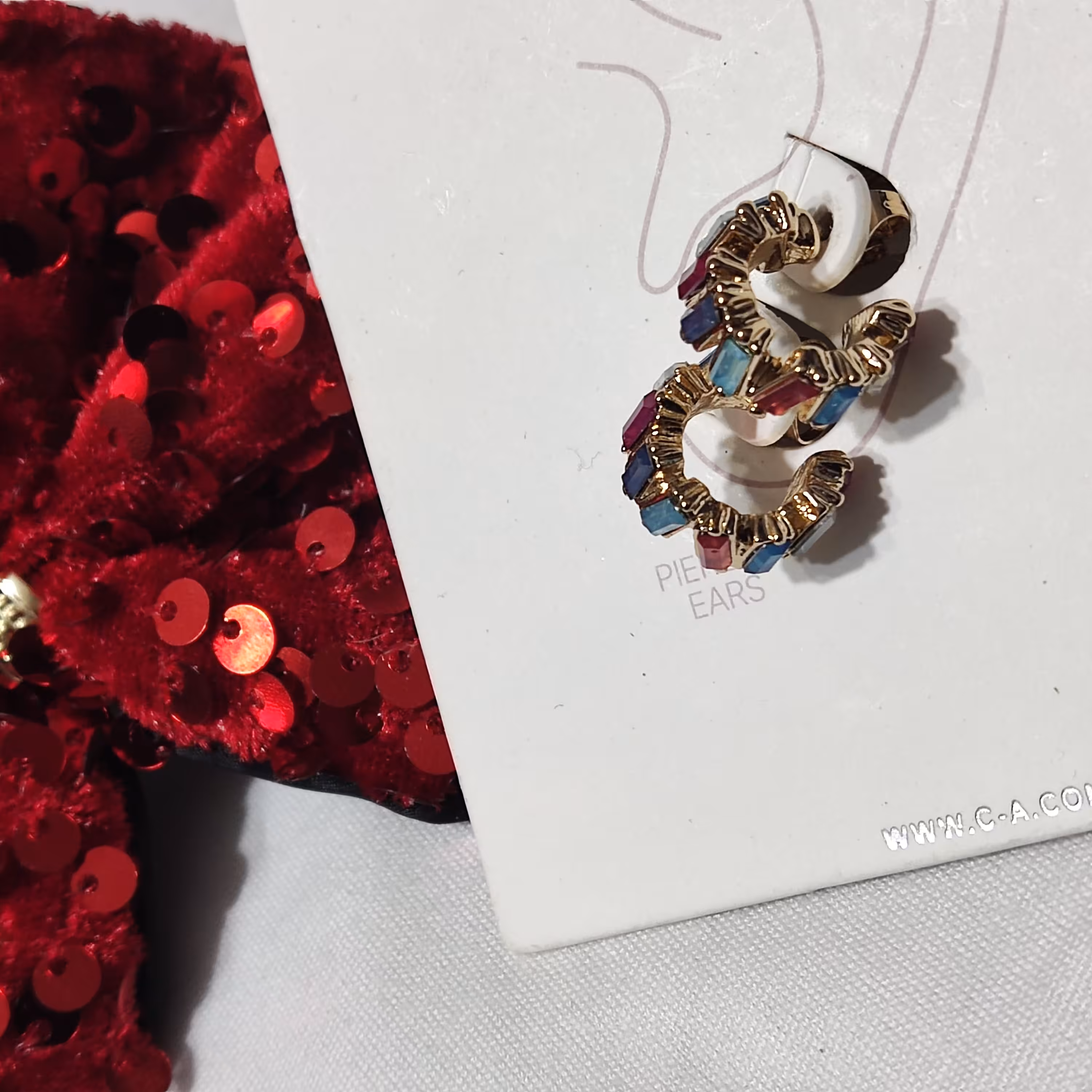 گوشواره  نگین اتریشی