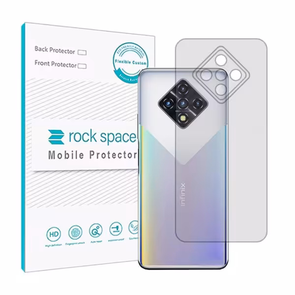 گلس محافظ پشت گوشی اینفینیکس Zero 8 مدل نانو هیدروژل شفاف برند راک اسپیس کد `9106S
