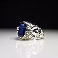 انگشتر یاقوت کبود معدنی اصل